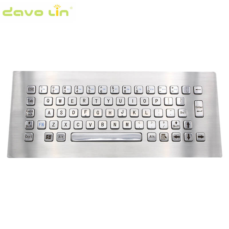 IP65 Kiosk Metal Rugged Keyboard Metal With 65 Keys Vandal Proof Stainless Steel Industrial Keypad For Ticket Vending Machine